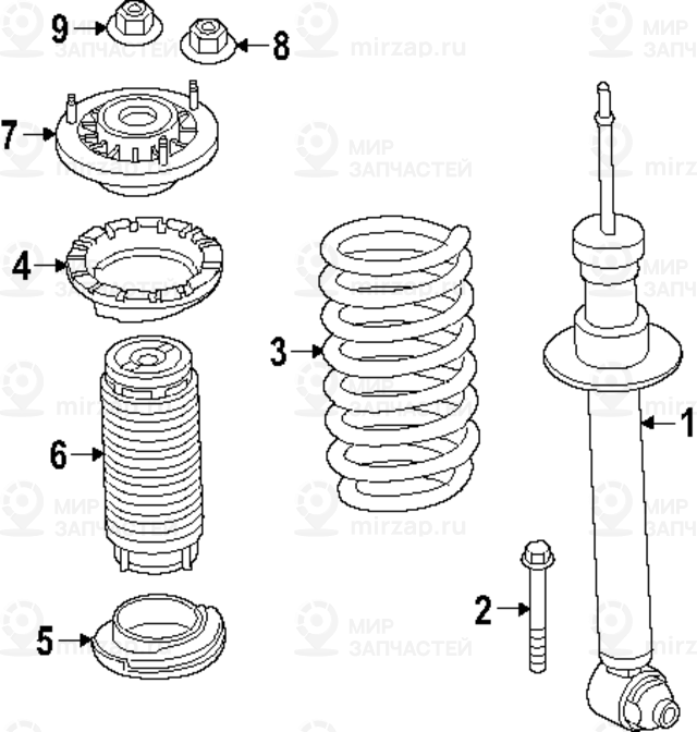 Federbein Hinten
 BMW 33505A134F0