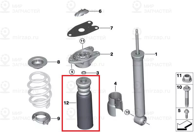 Доп.пружина Зд С Защитной Трубкой
 BMW 33536852458