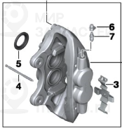 Bremssattelgehдuse Gelb Rechts
 BMW 34106875652