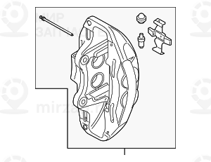 Bremssattelgehгѓв¤Use Rot Links
 BMW 34108844347