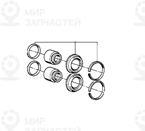 Уплотнительный комплект суппорта ATE
 BMW 34111158692