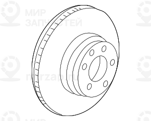 Тормозной диск с обдувом Л 345X32
 BMW 34112229527
