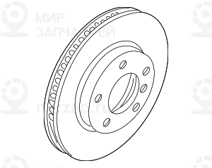 Тормозной диск с обдувом Л 325X28
 BMW 34112282801