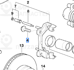 Болт с шестигранной головкой M12X1,5X63 ZNS3
 BMW 34116772429