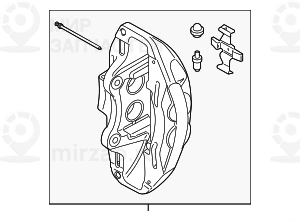 Корпус Суппорта Диск.торм.мех.красн. П
 BMW 34116897350