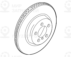 Тормозной диск вентилир. с отверстиями Л 370X24
 BMW 34212282807