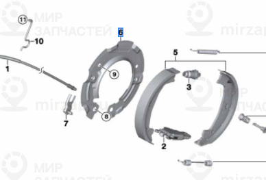 Фиксирующее кольцо тормозных колодок D=185MM
BMW 34216771430