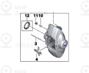 Суппорт Тормозной
 BMW 34218091282