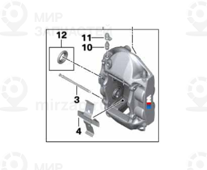 Bremssattelgeh?use Rot Li
 BMW 34218745797