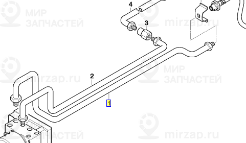 Трубопровод M10/M12-3684MM
 BMW 34326752409