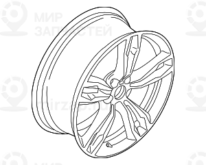 Scheibenrad Leichtmetall Orbitgrey
 BMW 36107849120