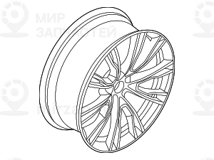 Scheibenrad Leichtmetall Orbitgrey
 BMW 36108043671