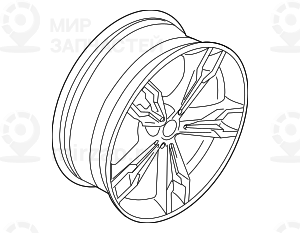 Scheibenrad Leichtmetall Schwarz
 BMW 36108093916