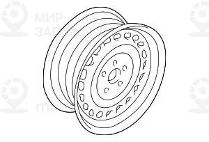 Колесный диск стальной Schwarz 61/2JX15  ET:18
 BMW 36111093042
