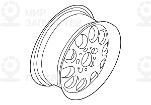 Колесный диск легкосплавный, кованый 61/2JX15  ET:42
 BMW 36111094499