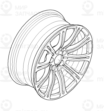 Колесный диск легкосплавный, кованый 81/2JX19  ET:29
 BMW 36112283555