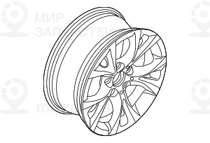 дисковое колесо легкосплавное 9JX18     ET:51
 BMW 36113415615