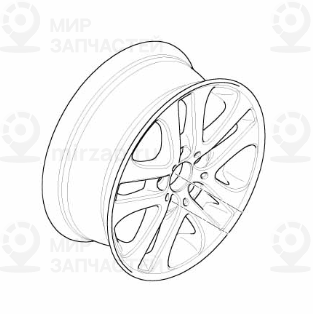 дисковое колесо легкосплавное 7JX17    ET:47
 BMW 36116751415