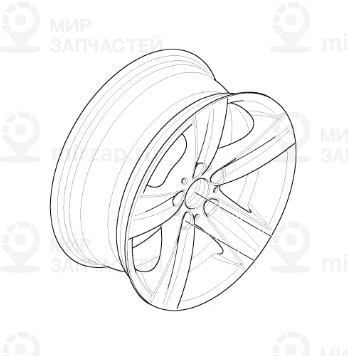 дисковое колесо легкосплавное 8JX18     ET:34
 BMW 36116768858