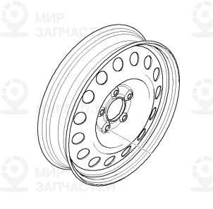 Notrad Stahl Schwarz 5JX18     ET:14
 BMW 36116768861