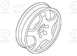 Аварийное колесо легкосплавное 5BX19      ET:4
 BMW 36116775450