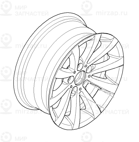 дисковое колесо легкосплавное 8JX17     ET:34
 BMW 36116783631