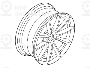 Колесный диск легкоспл.дов.до блеска 8JX19   ET:30
 BMW 36116789149