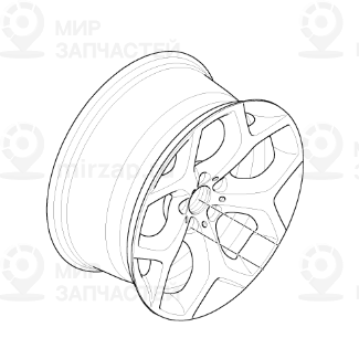 Колесный диск легкосплавный schwarz
 BMW 36116794696