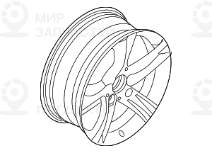 дисковое колесо легкосплавное 7,5JX17   ET:37
 BMW 36116796244