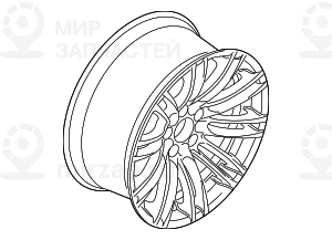 Колесный диск легкоспл.дов.до блеска 8JX18     ET:34
 BMW 36116796249