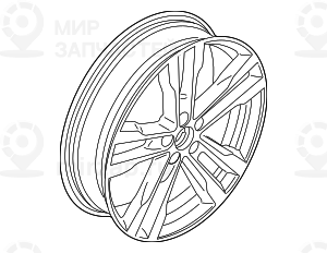 Scheibenrad Leichtmetall Jet Black Uni
 BMW 36116852081