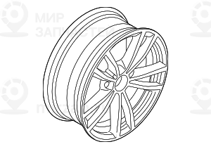Scheibenrad Leichtmetall Orbitgrey
 BMW 36116879186
