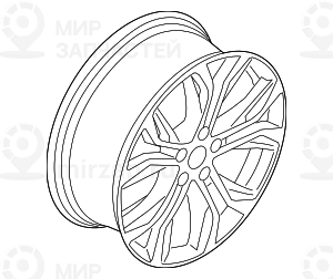 Scheibenrad Leichtmetall Schwarz
 BMW 36116883503