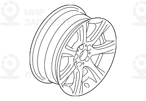 Scheibenrad Leichtmetall
 BMW 36116889182