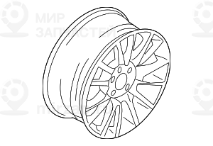 дисковое колесо легкосплавное 91/2JX19  ET:39
 BMW 36117841225