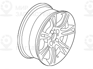 дисковое колесо легкосплавное 9JX18     ET:44
 BMW 36117842651