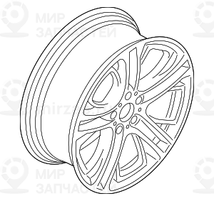 дисковое колесо легкосплавное 8JX18     ET:43
 BMW 36117844249