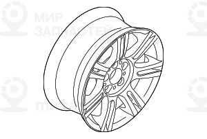 дисковое колесо легкосплавное 8JX17     ET:34
 BMW 36118036935