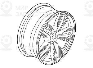 Scheibenrad Leichtmetall Ceriumgrey
 BMW 36118047258