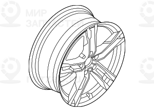 Scheibenrad Leichtmetall
 BMW 36118092352