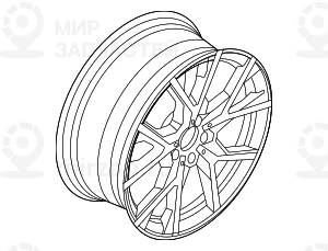 Scheibenrad Leichtmetall
 BMW 36118092356