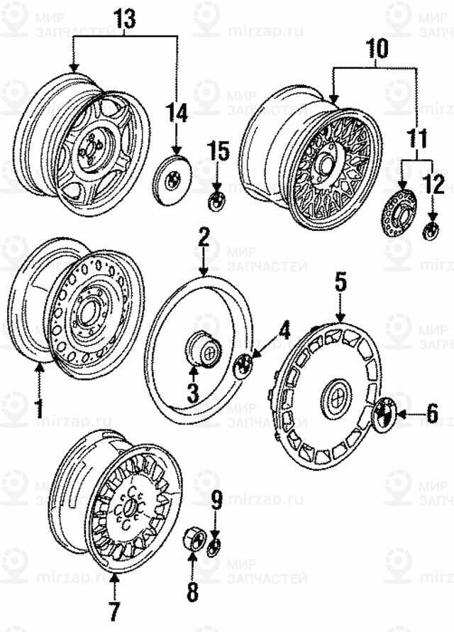 Эмблема с клеящейся пленкой D=45MM
 BMW 36131181082