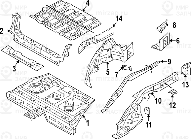 Verlдngerung Seitenwand Hinten Rechts
 BMW 41007437866