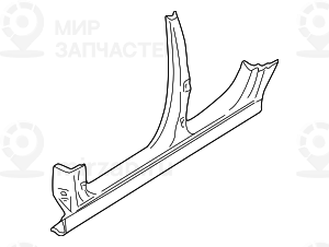 Центральная стойка с порогом П
 BMW 41008205622