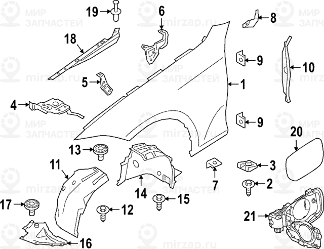 Seitenwand Vorn Links
 BMW 41008494443