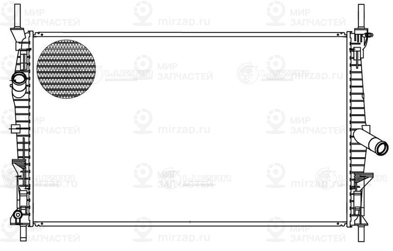 Радиатор, охлаждение двигателя LUZAR LRC1087