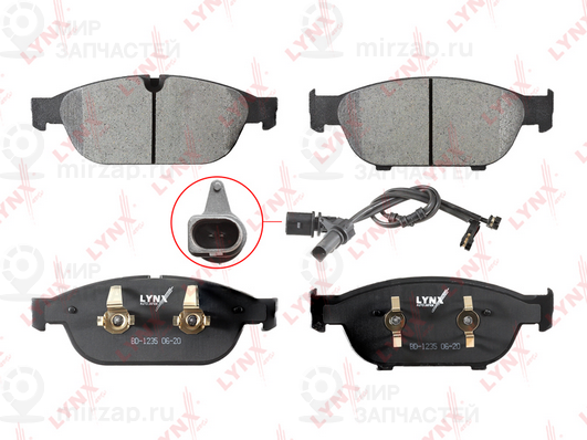 Комплект тормозных колодок, дисковый тормоз LYNX BD1235
