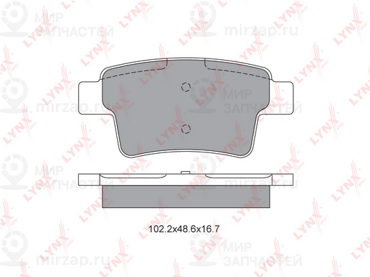 Комплект тормозных колодок, дисковый тормоз LYNX BD2226