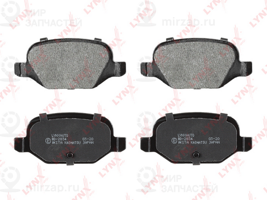 Комплект тормозных колодок, дисковый тормоз LYNX BD2834