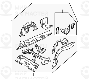 балка заднего моста
 BMW 41117193221